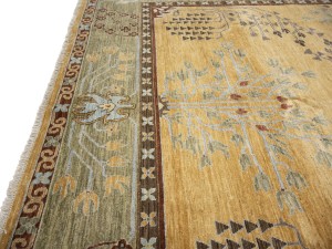 Cream Gold Tribal 8X10 Afghan Herati Oriental Rug