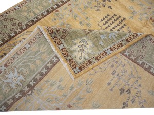 Cream Gold Tribal 8X10 Afghan Herati Oriental Rug