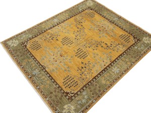 Cream Gold Tribal 8X10 Afghan Herati Oriental Rug
