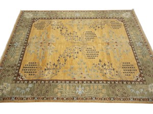 Cream Gold Tribal 8X10 Afghan Herati Oriental Rug