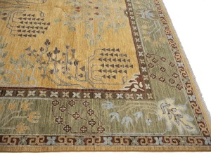 Cream Gold Tribal 8X10 Afghan Herati Oriental Rug
