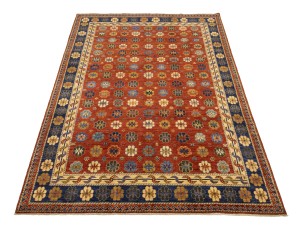 Rusty Red Floral Tribal 6'9X9'8 Afghan Herati Oriental Rug