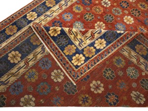 Rusty Red Floral Tribal 6'9X9'8 Afghan Herati Oriental Rug