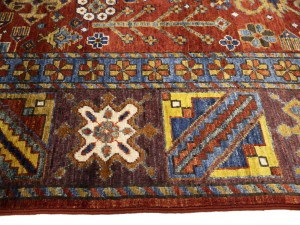 Rusty Red Geometric Tribal 6X9 Afghan Herati Oriental Rug