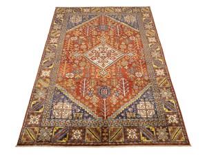 Rusty Red Geometric Tribal 6X9 Afghan Herati Oriental Rug