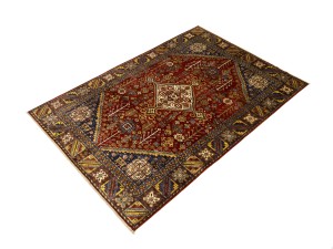 Rusty Red Geometric Tribal 6X9 Afghan Herati Oriental Rug