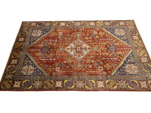 Rusty Red Geometric Tribal 6X9 Afghan Herati Oriental Rug