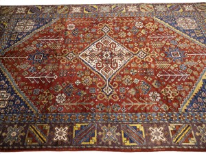 Rusty Red Geometric Tribal 6X9 Afghan Herati Oriental Rug