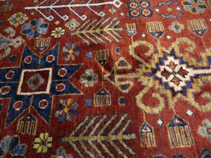 Rusty Red Geometric Tribal 6X9 Afghan Herati Oriental Rug