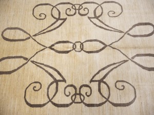 Cream Pictorial 5X6'5 Afghan Gabbeh Oriental Rug