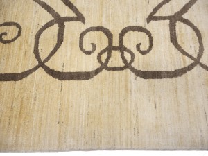 Cream Pictorial 5X6'5 Afghan Gabbeh Oriental Rug