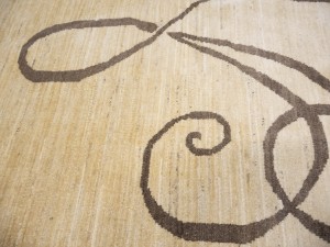Cream Pictorial 5X6'5 Afghan Gabbeh Oriental Rug