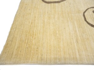 Cream Pictorial 5X6'5 Afghan Gabbeh Oriental Rug