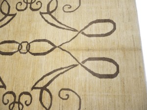 Cream Pictorial 5X6'5 Afghan Gabbeh Oriental Rug