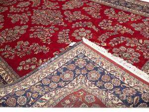 Red Floral Traditional 11X16 Indo-Sarouk Oriental Rug