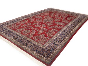 Red Floral Traditional 11X16 Indo-Sarouk Oriental Rug