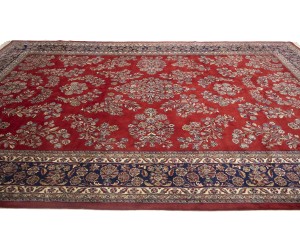 Red Floral Traditional 11X16 Indo-Sarouk Oriental Rug