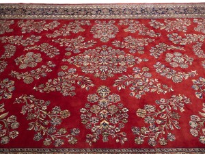 Red Floral Traditional 11X16 Indo-Sarouk Oriental Rug