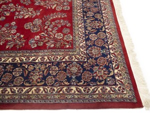 Red Floral Traditional 11X16 Indo-Sarouk Oriental Rug