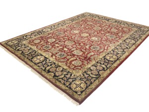 Red Floral Classic 9X12 Agra Jaipur Oriental Rug