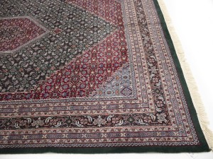 Green Floral Tribal 9X12 Indo-Bidjar Oriental Rug