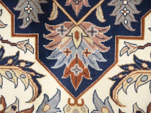 Dark Navy Floral Classic 9X12 Heriz Serapi Pakistan Rug