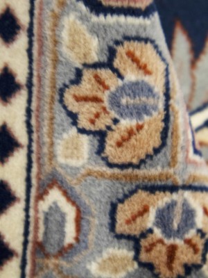 Dark Navy Floral Classic 9X12 Heriz Serapi Pakistan Rug