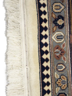 Dark Navy Floral Classic 9X12 Heriz Serapi Pakistan Rug