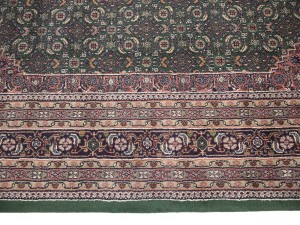 Green Floral Tribal 9X12 Indo-Bidjar Oriental Rug