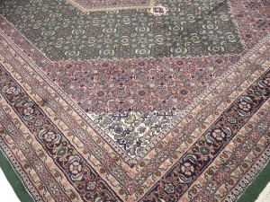 Green Floral Tribal 9X12 Indo-Bidjar Oriental Rug