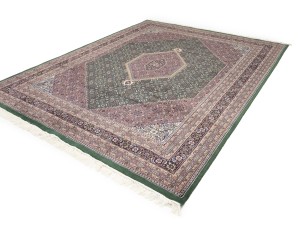 Green Floral Tribal 9X12 Indo-Bidjar Oriental Rug