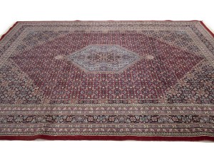 Red Floral Tribal 8'6X11'6 Indo-Bidjar Oriental Rug