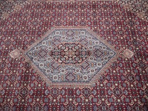 Red Floral Tribal 8'6X11'6 Indo-Bidjar Oriental Rug