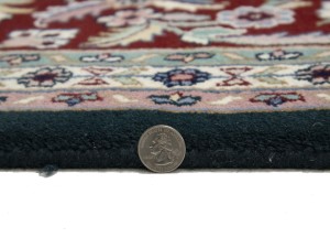 Dark Green Vintage Floral Tribal 9X12 Indo-Kashan Oriental Rug