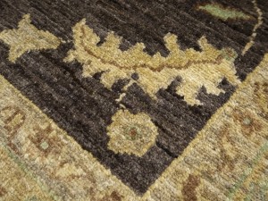 Dark Brown Floral Peshawar 9X11 Pakistan Oriental Rug