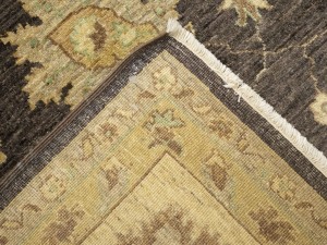 Dark Brown Floral Peshawar 9X11 Pakistan Oriental Rug