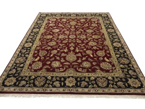 Red Floral Classic 9X12 Agra Jaipur Oriental Rug