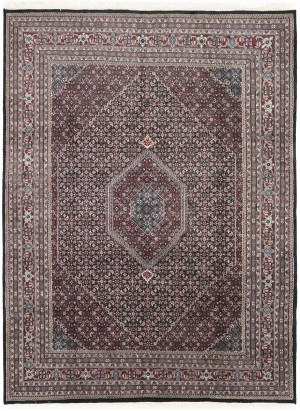 Black Floral Tribal 9X12 Indo-Bidjar Oriental Rug