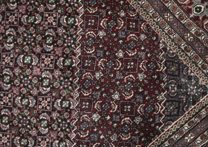 Black Floral Tribal 9X12 Indo-Bidjar Oriental Rug