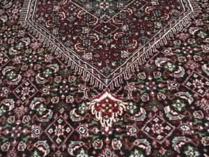 Black Floral Tribal 9X12 Indo-Bidjar Oriental Rug