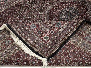 Black Floral Tribal 9X12 Indo-Bidjar Oriental Rug