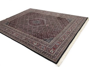 Black Floral Tribal 9X12 Indo-Bidjar Oriental Rug