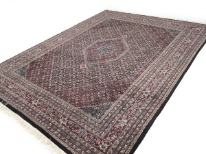 Black Floral Tribal 9X12 Indo-Bidjar Oriental Rug