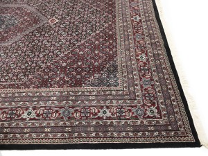 Black Floral Tribal 9X12 Indo-Bidjar Oriental Rug