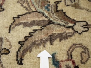 Semi Antique Cream Traditional 9'7X12'5 Vintage Oriental Rug