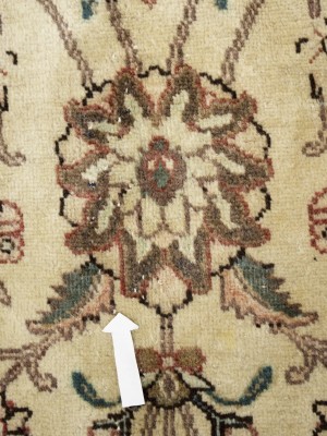 Semi Antique Cream Traditional 9'7X12'5 Vintage Oriental Rug