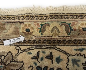Semi Antique Cream Traditional 9'7X12'5 Vintage Oriental Rug