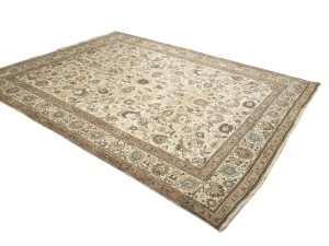 Semi Antique Cream Traditional 9'7X12'5 Vintage Oriental Rug