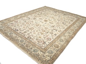 Semi Antique Cream Traditional 9'7X12'5 Vintage Oriental Rug