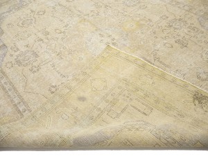 Antique Muted Floral 10X12 Distressed Vintage Oriental Rug